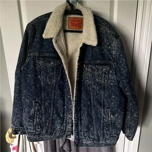 Levi's Cream Sherpa Lined Jacket